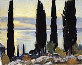 John Singer Sargent Cypress Trees at San Vigilio painting